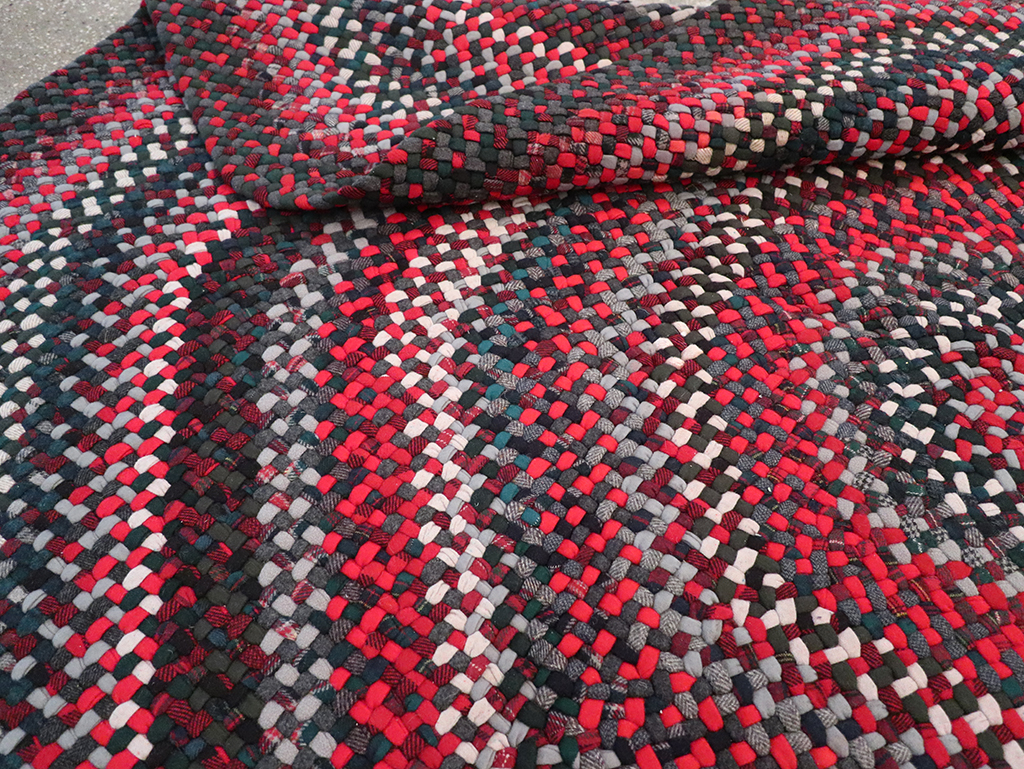 Vintage American Braid Rug, No.24209 - Galerie Shabab