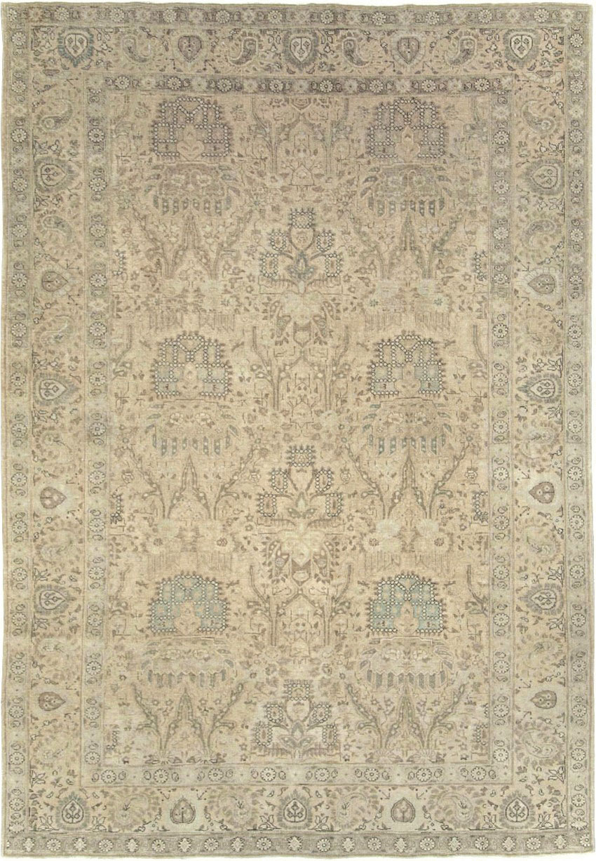 Vintage Persian Tabriz Accent Carpet, No.24210 - Galerie Shabab