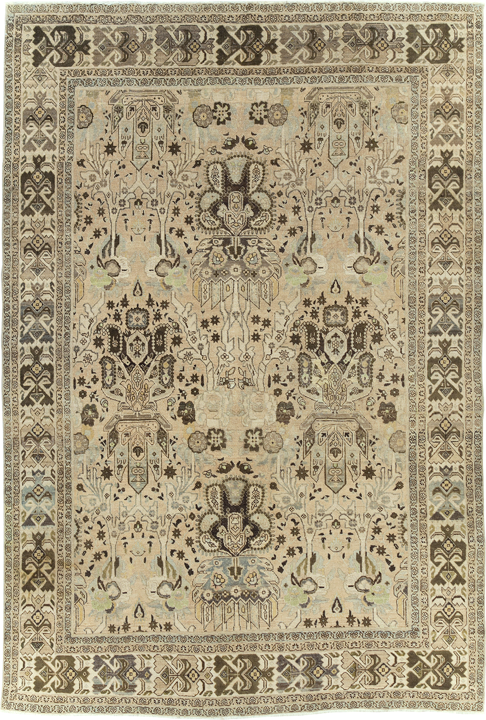 Antique Persian Tabriz Carpet, No.24216 - Galerie Shabab