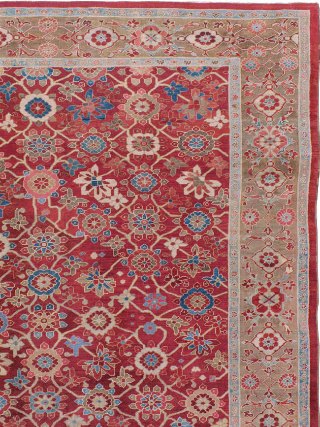 Antique Persian Heriz Large Oversize Carpet, No.24230 - Galerie Shabab