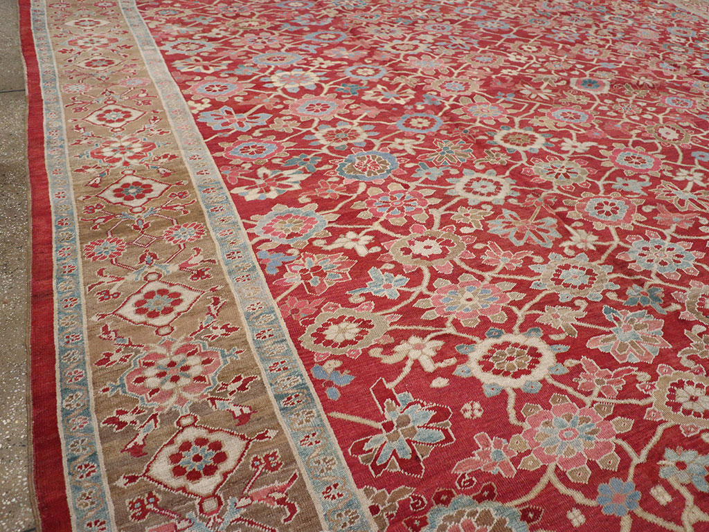 Antique Persian Heriz Large Oversize Carpet, No.24230 - Galerie Shabab