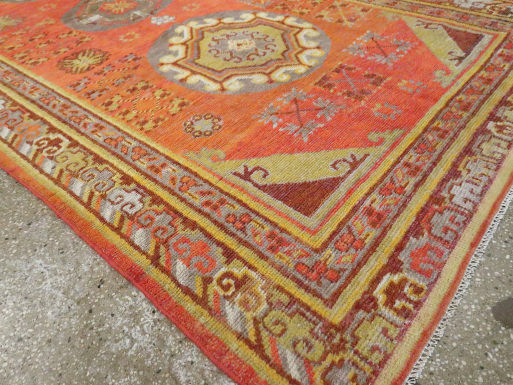 Vintage East Turkestan Khotan Carpet, No.24238 - Galerie Shabab