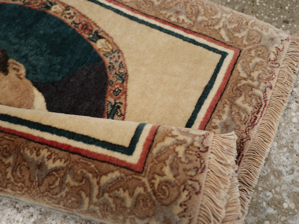 Vintage Persian Tabriz Pictorial Rug, No.24246 - Galerie Shabab