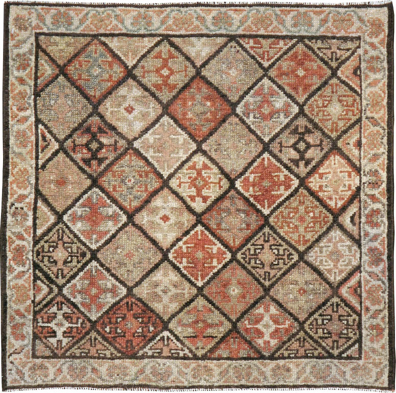 Antique Persian Kurdish Square Rug (Pair: 2 of 2), No.24249 - Galerie Shabab