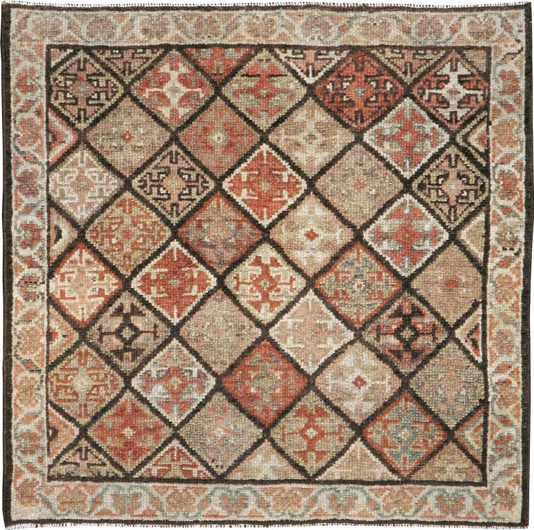 Antique Persian Kurdish Square Rug (Pair: 2 of 2), No.24249 - Galerie Shabab