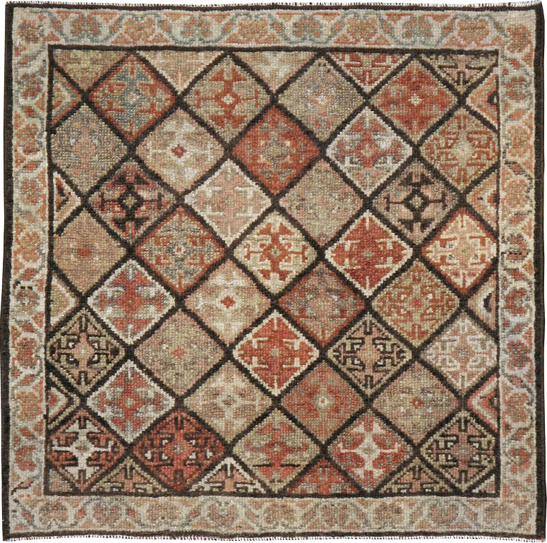 Antique Persian Kurdish Square Rug (Pair: 2 of 2), No.24249 - Galerie Shabab