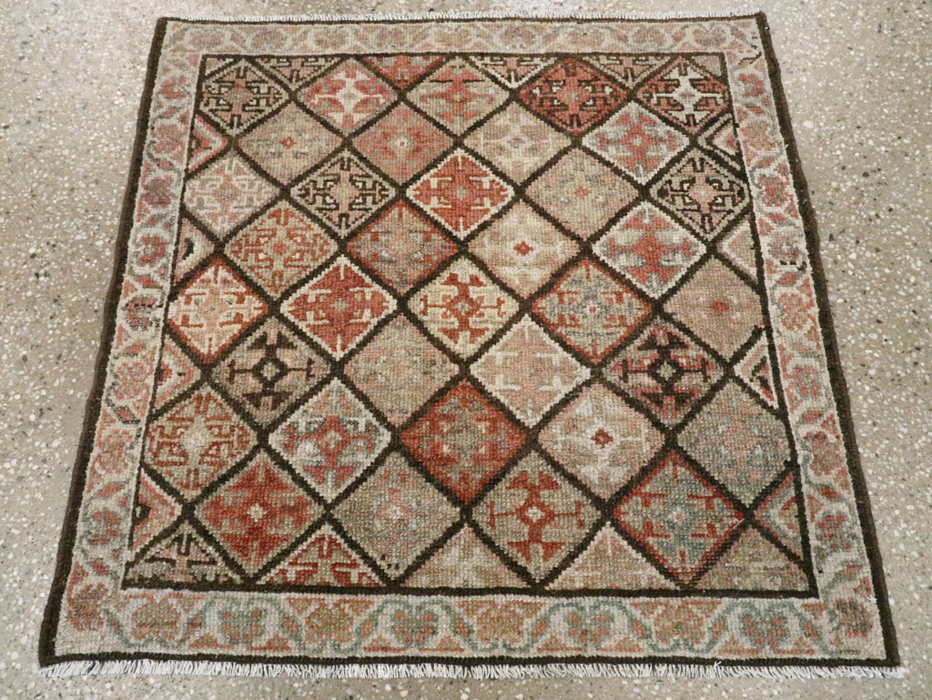 Antique Persian Kurdish Square Rug (Pair: 2 of 2), No.24249 - Galerie Shabab