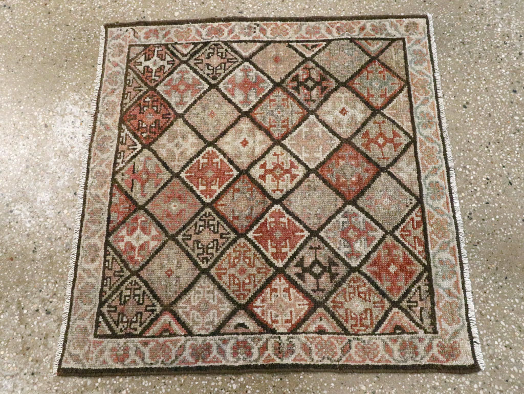 Antique Persian Kurdish Square Rug (Pair: 2 of 2), No.24249 - Galerie Shabab