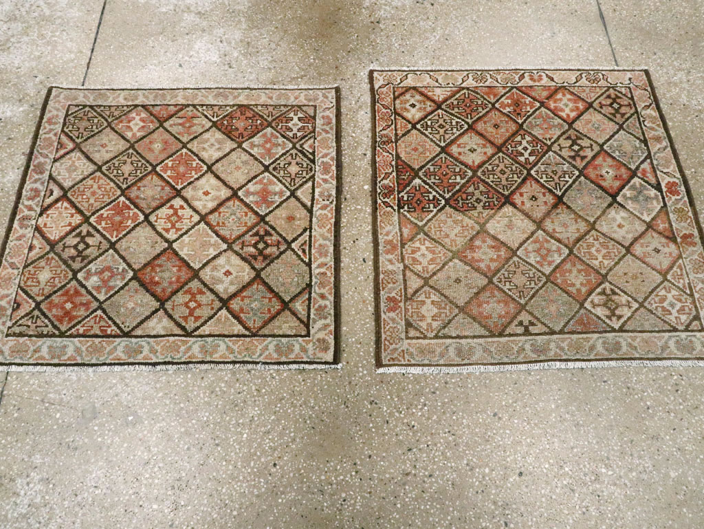 Antique Persian Kurdish Square Rug (Pair: 2 of 2), No.24249 - Galerie Shabab