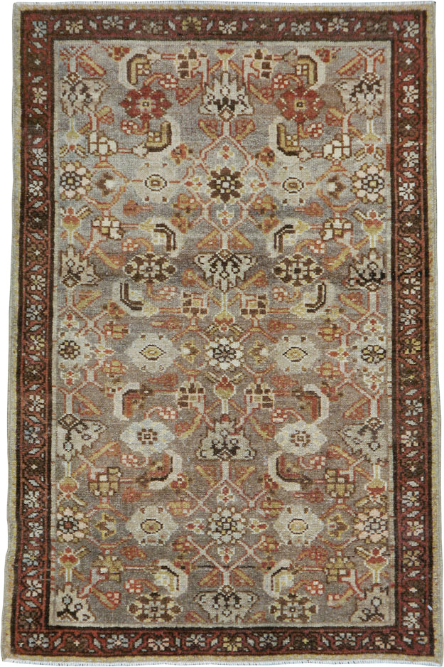 Vintage Persian Malayer Throw Rug, No.24250 - Galerie Shabab