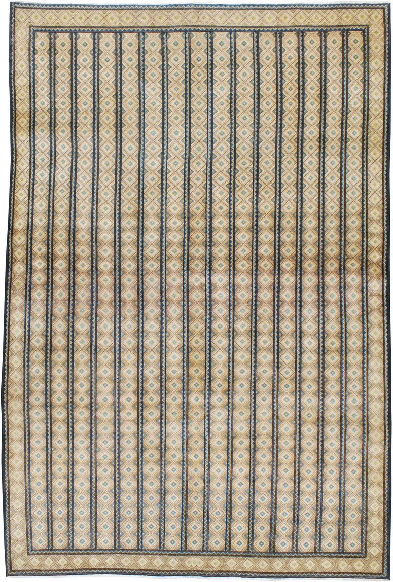 Vintage Persian Kashan Art Deco Carpet, No.24254 - Galerie Shabab