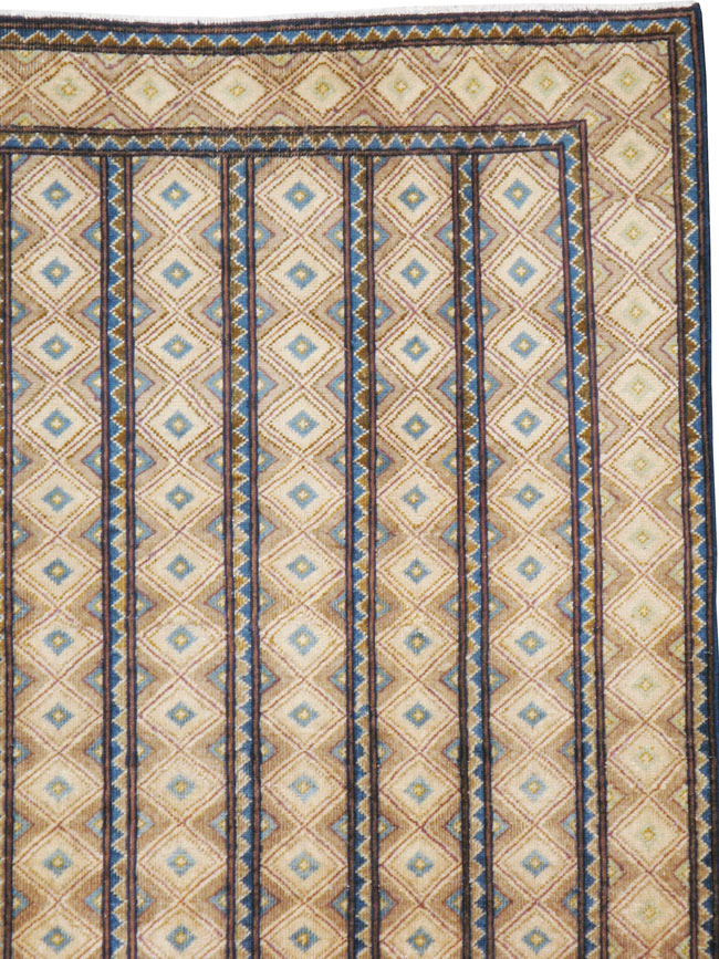 Vintage Persian Kashan Art Deco Carpet, No.24254 - Galerie Shabab