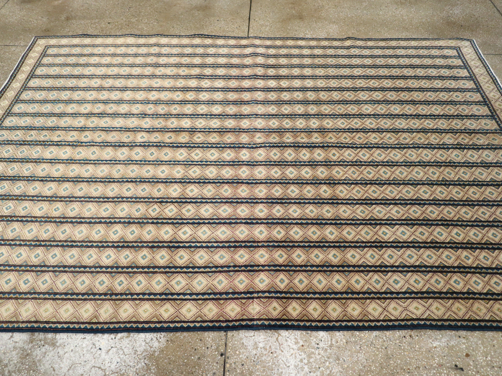 Vintage Persian Kashan Art Deco Carpet, No.24254 - Galerie Shabab