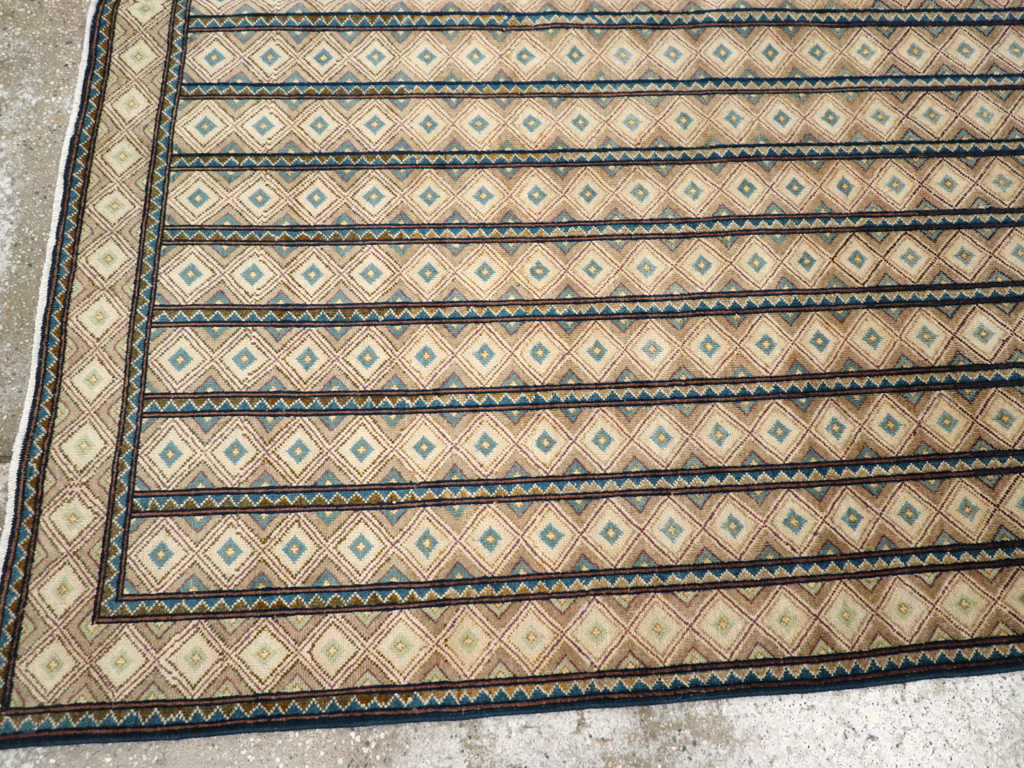Vintage Persian Kashan Art Deco Carpet, No.24254 - Galerie Shabab