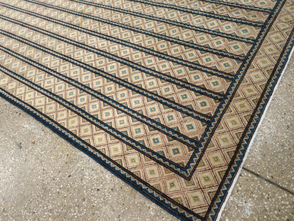 Vintage Persian Kashan Art Deco Carpet, No.24254 - Galerie Shabab