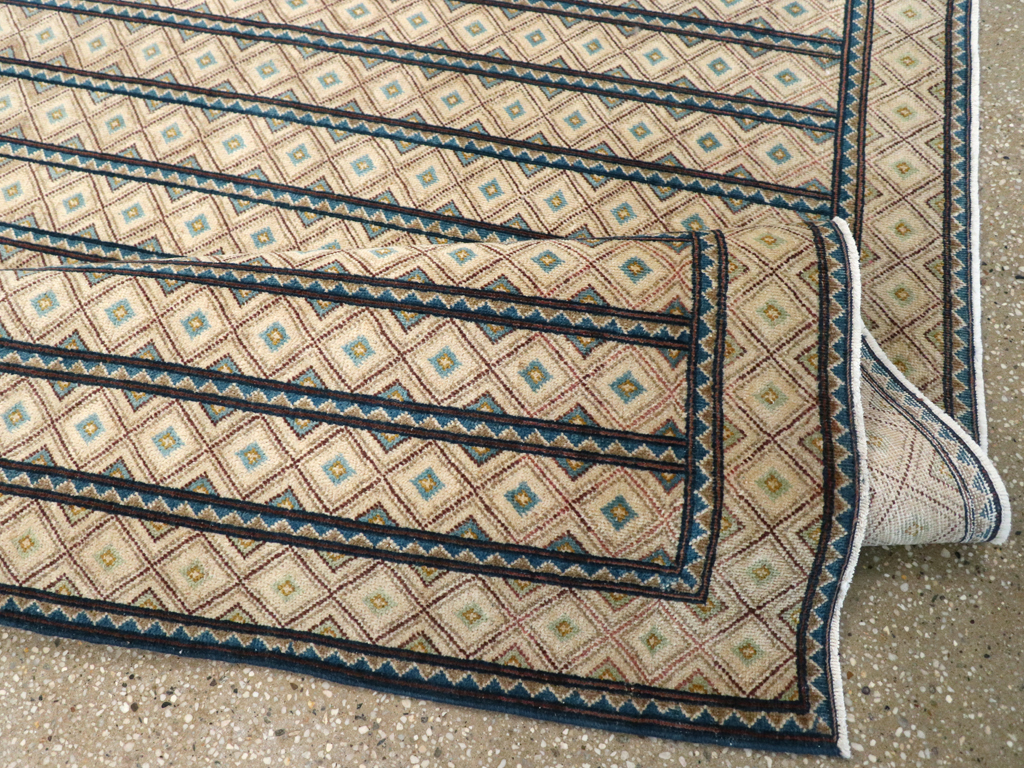 Vintage Persian Kashan Art Deco Carpet, No.24254 - Galerie Shabab