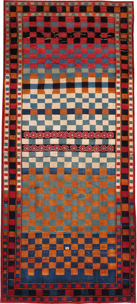 Vintage Mahal Deco Carpet, No.24257 - Galerie Shabab