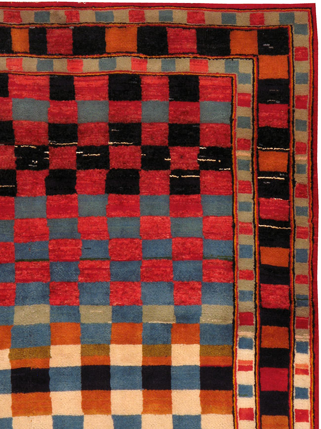 Vintage Mahal Deco Carpet, No.24257 - Galerie Shabab