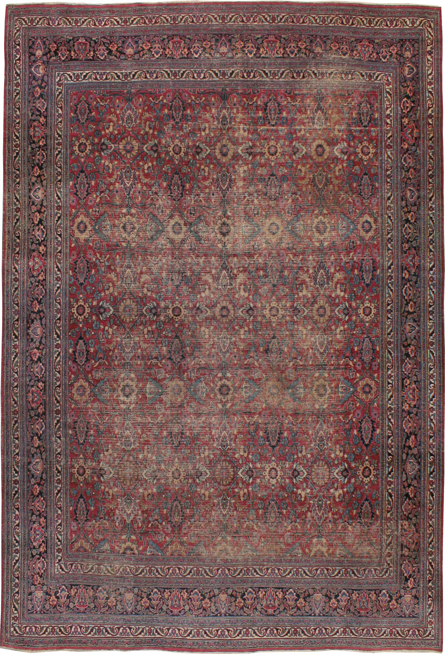 Antique Distressed Khorossan Carpet, No.24266 - Galerie Shabab