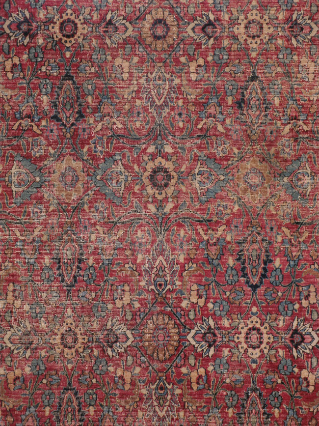 Antique Distressed Khorossan Carpet, No.24266 - Galerie Shabab