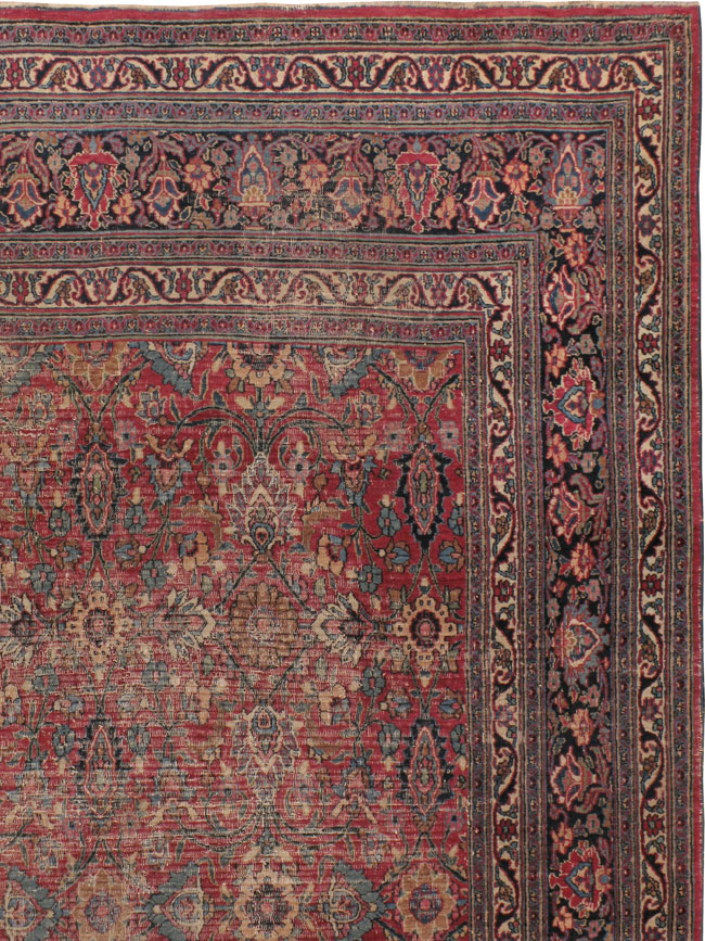 Antique Distressed Khorossan Carpet, No.24266 - Galerie Shabab