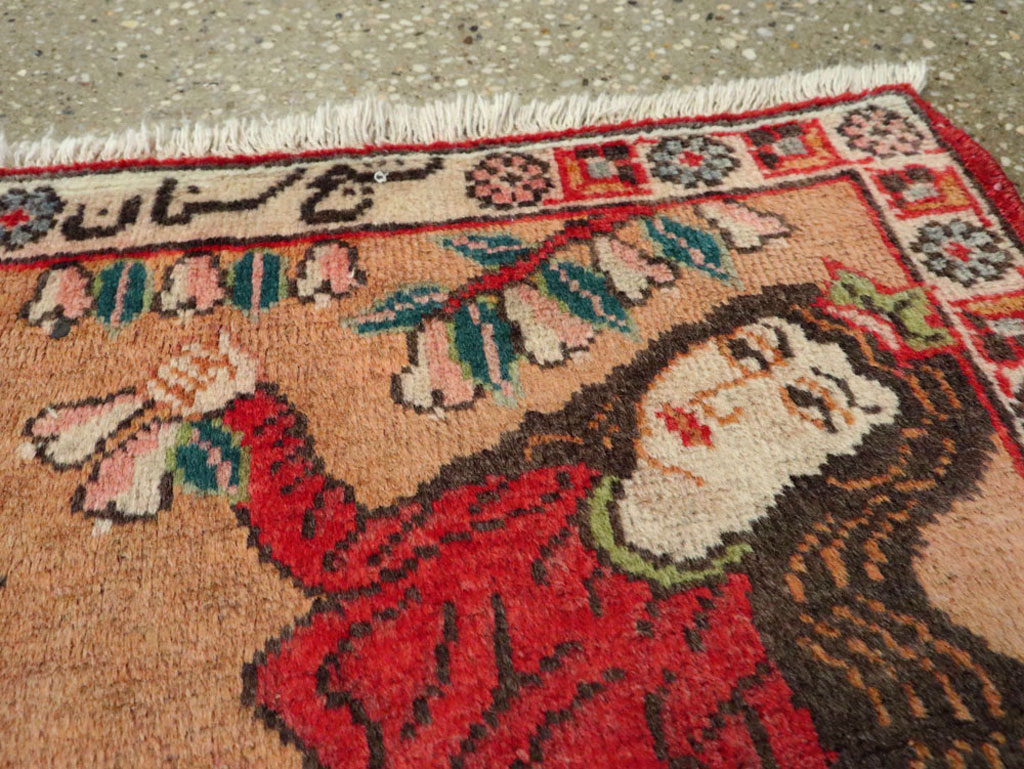 Vintage Persian Tabriz Pictorial Rug, No.24268 - Galerie Shabab