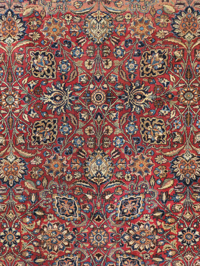 Vintage Persian Mashad Carpet, No.24277 - Galerie Shabab
