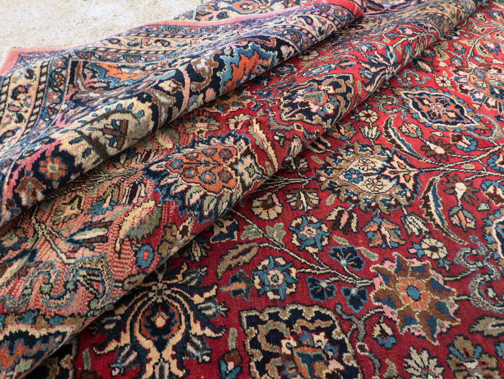 Vintage Persian Mashad Carpet, No.24277 - Galerie Shabab
