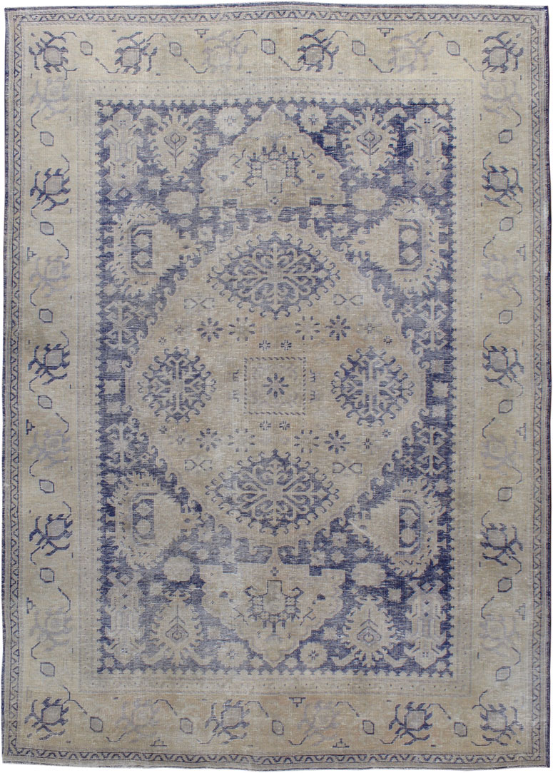 Vintage Oushak Carpet, No.24287 - Galerie Shabab