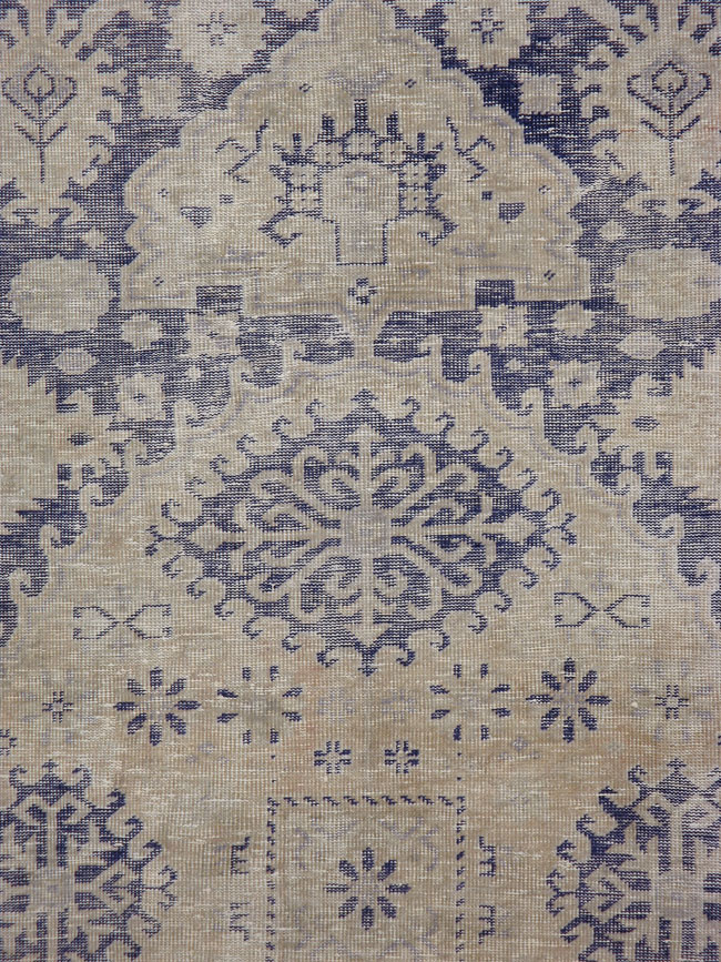 Vintage Oushak Carpet, No.24287 - Galerie Shabab