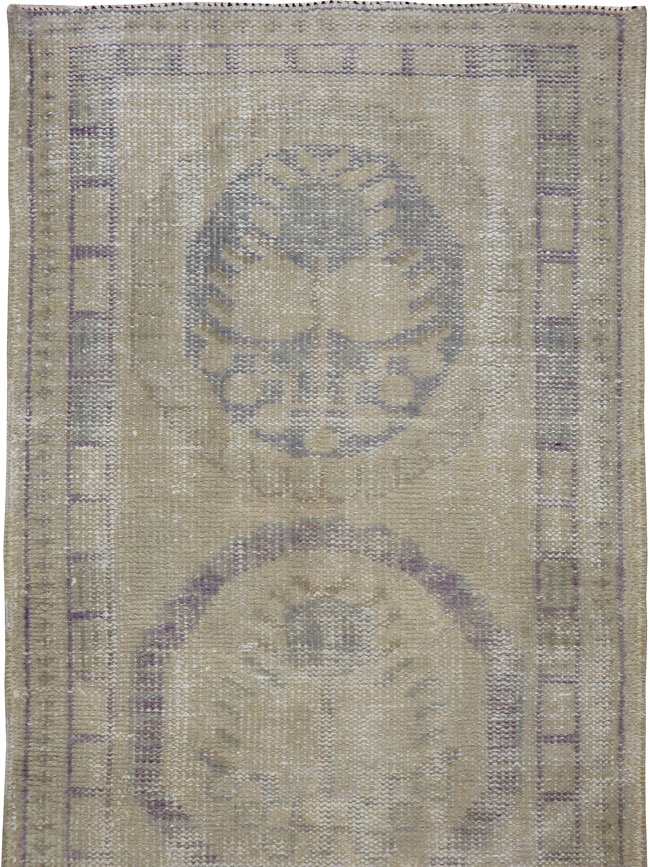 Antique Turkish Oushak Distressed Runner, No.24289 - Galerie Shabab