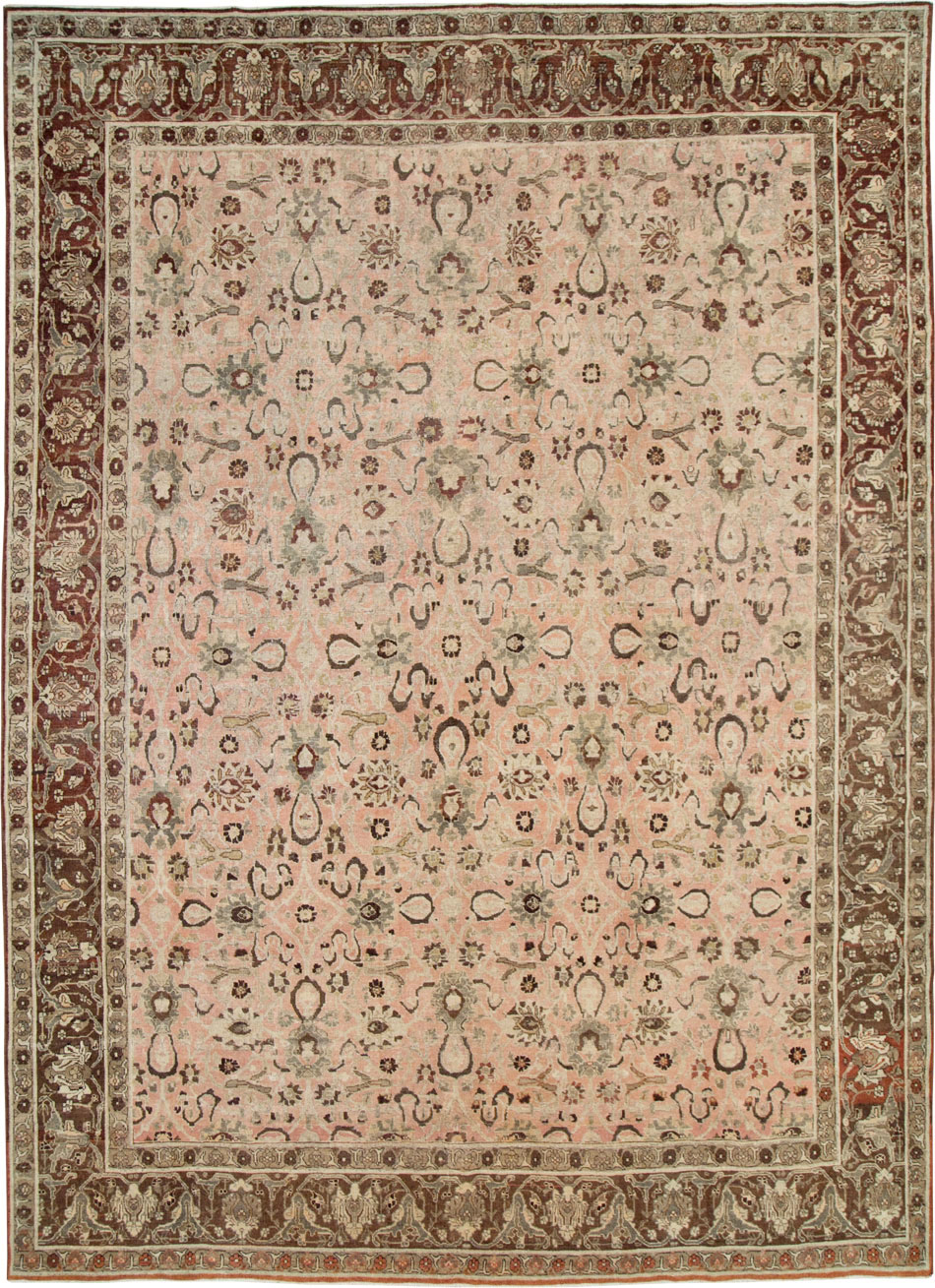 Antique Persian Tabriz Room Size Carpet, No.24290 - Galerie Shabab