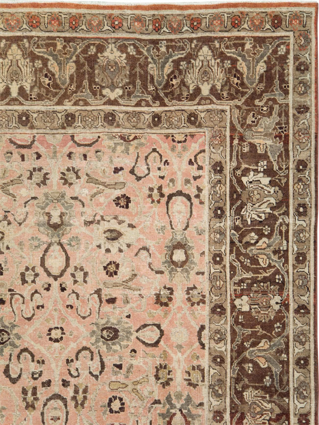 Antique Persian Tabriz Room Size Carpet, No.24290 - Galerie Shabab