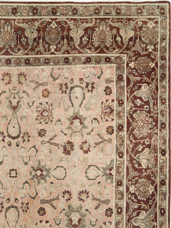 Antique Persian Tabriz Room Size Carpet, No.24290 - Galerie Shabab