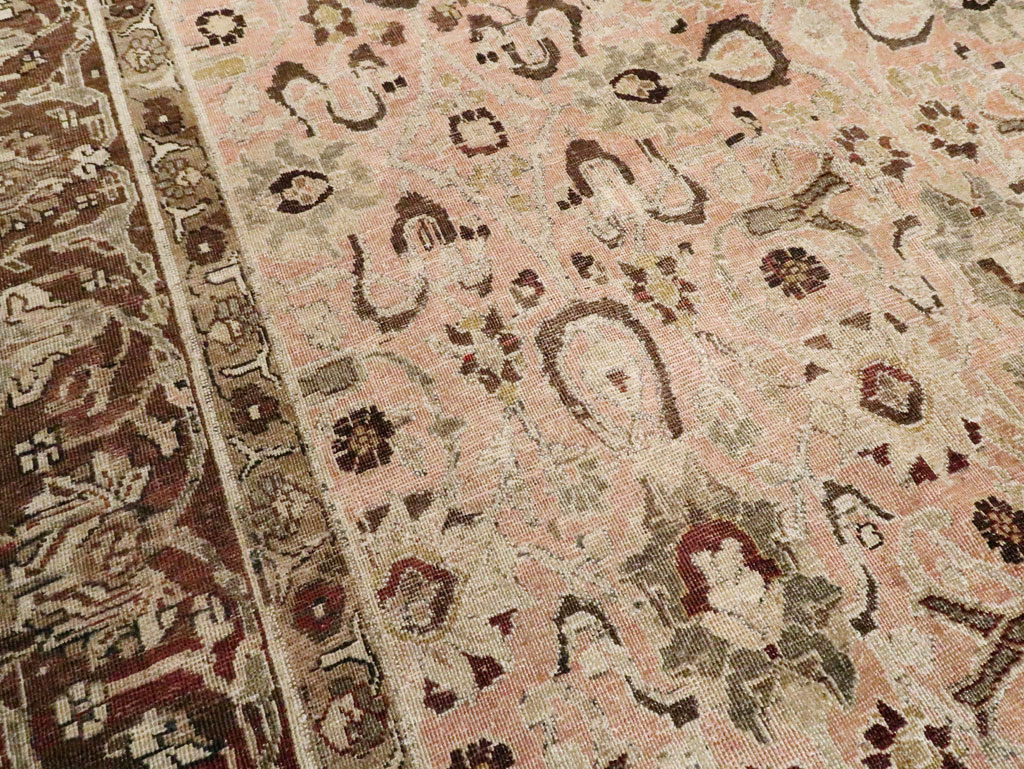 Antique Persian Tabriz Room Size Carpet, No.24290 - Galerie Shabab