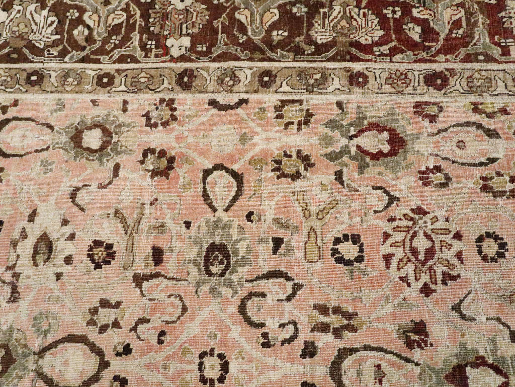 Antique Persian Tabriz Room Size Carpet, No.24290 - Galerie Shabab