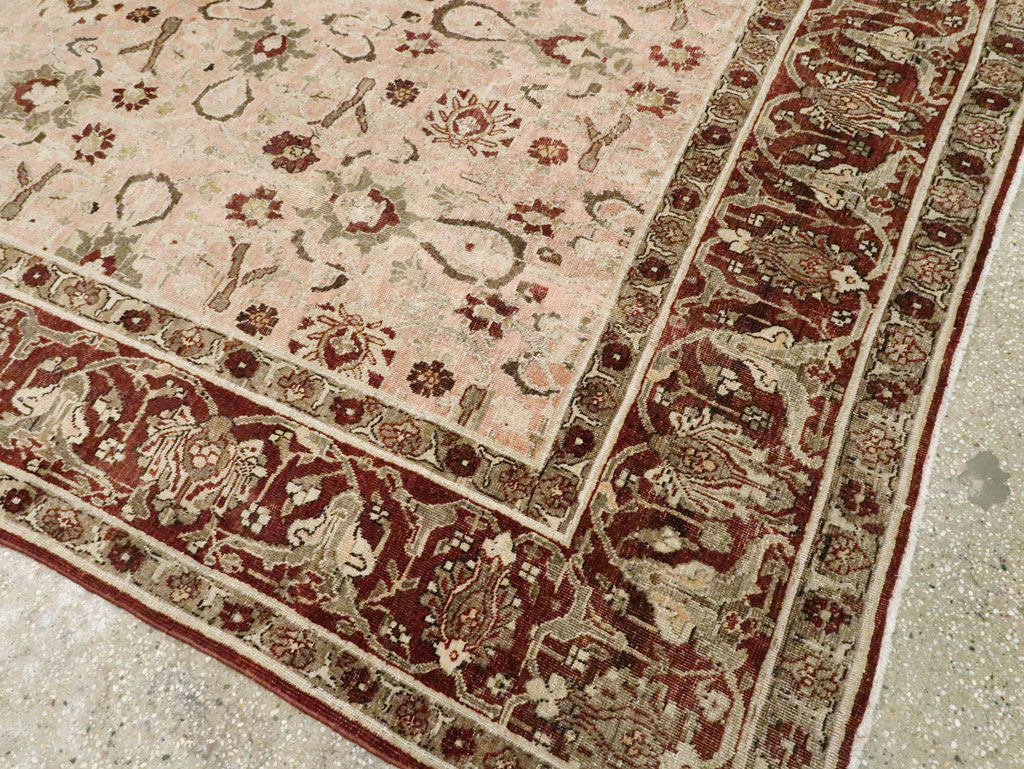 Antique Persian Tabriz Room Size Carpet, No.24290 - Galerie Shabab