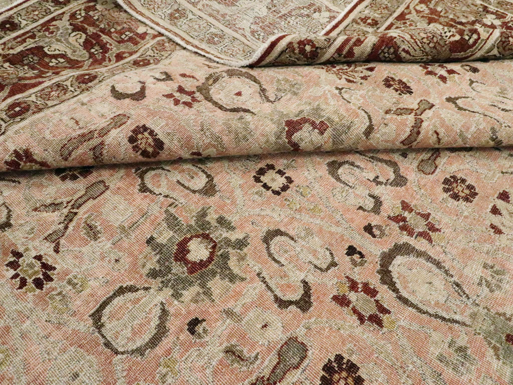 Antique Persian Tabriz Room Size Carpet, No.24290 - Galerie Shabab