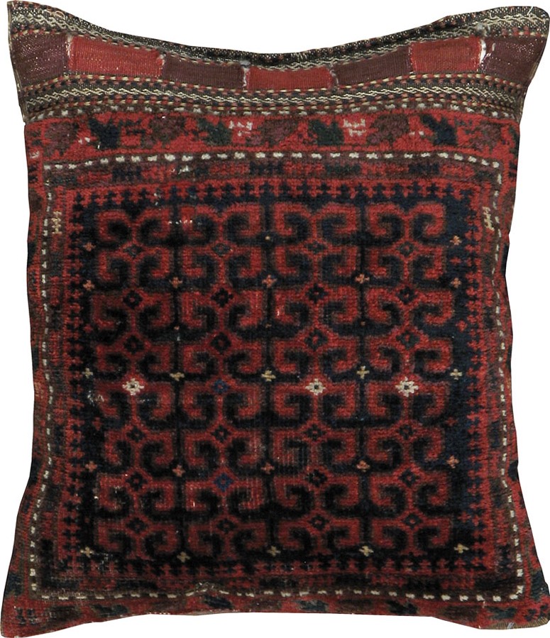 Antique Persian Bag Face Pillow, No.24317 - Galerie Shabab