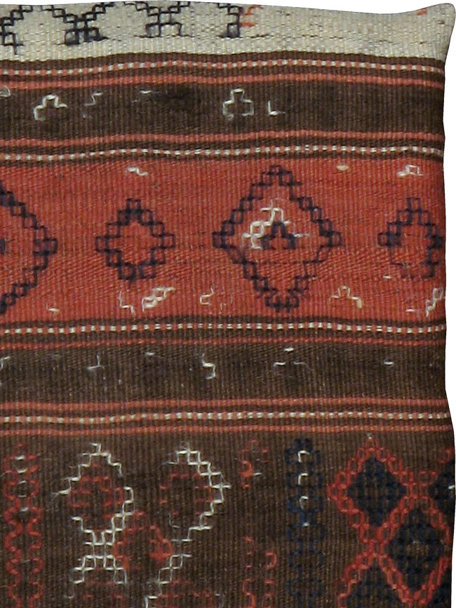 Antique Persian Flat-weave Cushion, No.24318 - Galerie Shabab