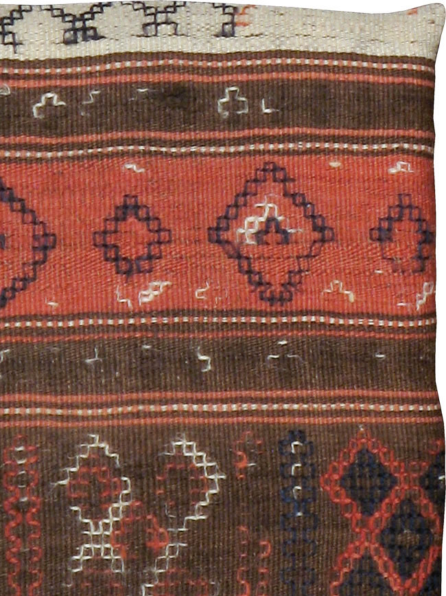 Antique Persian Flat-weave Cushion, No.24318 - Galerie Shabab