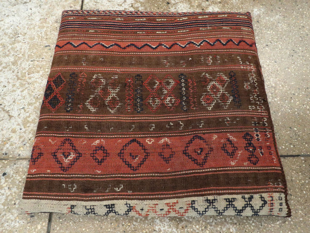 Antique Persian Flat-weave Cushion, No.24318 - Galerie Shabab