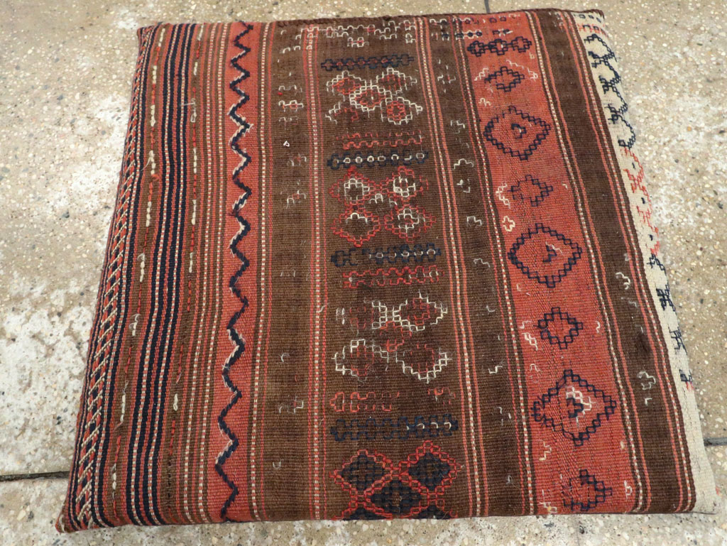 Antique Persian Flat-weave Cushion, No.24318 - Galerie Shabab