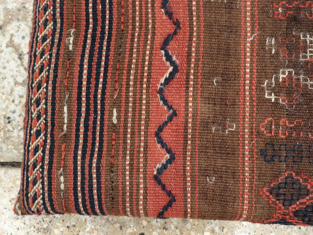 Antique Persian Flat-weave Cushion, No.24318 - Galerie Shabab