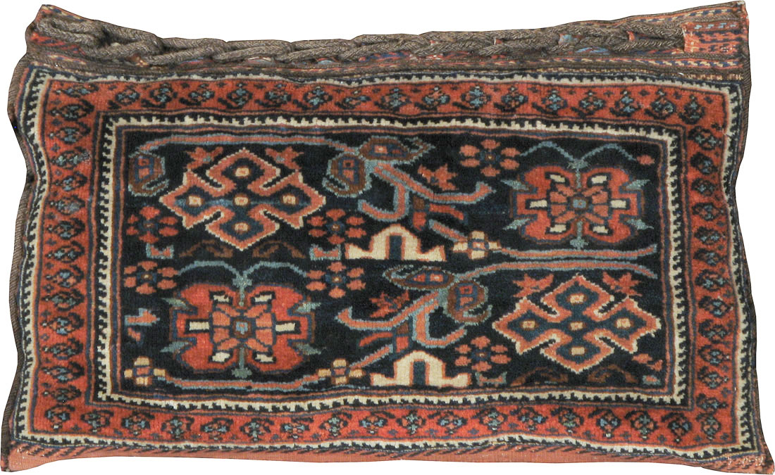 Antique Persian Afshar Bag Face Pillow, No.24319 - Galerie Shabab