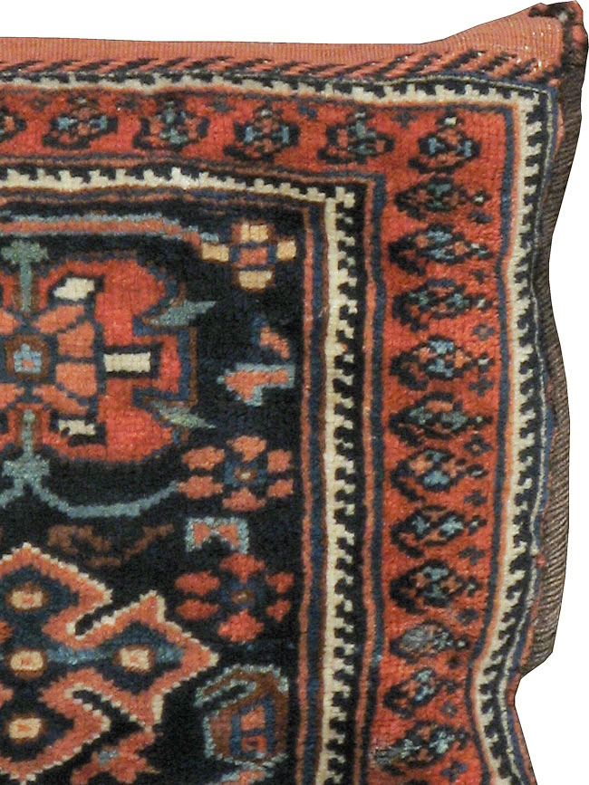 Antique Persian Afshar Bag Face Pillow, No.24319 - Galerie Shabab