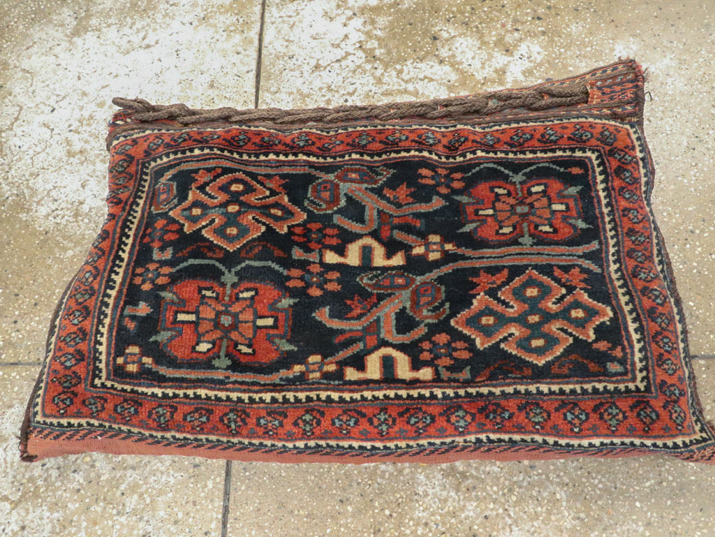 Antique Persian Afshar Bag Face Pillow, No.24319 - Galerie Shabab