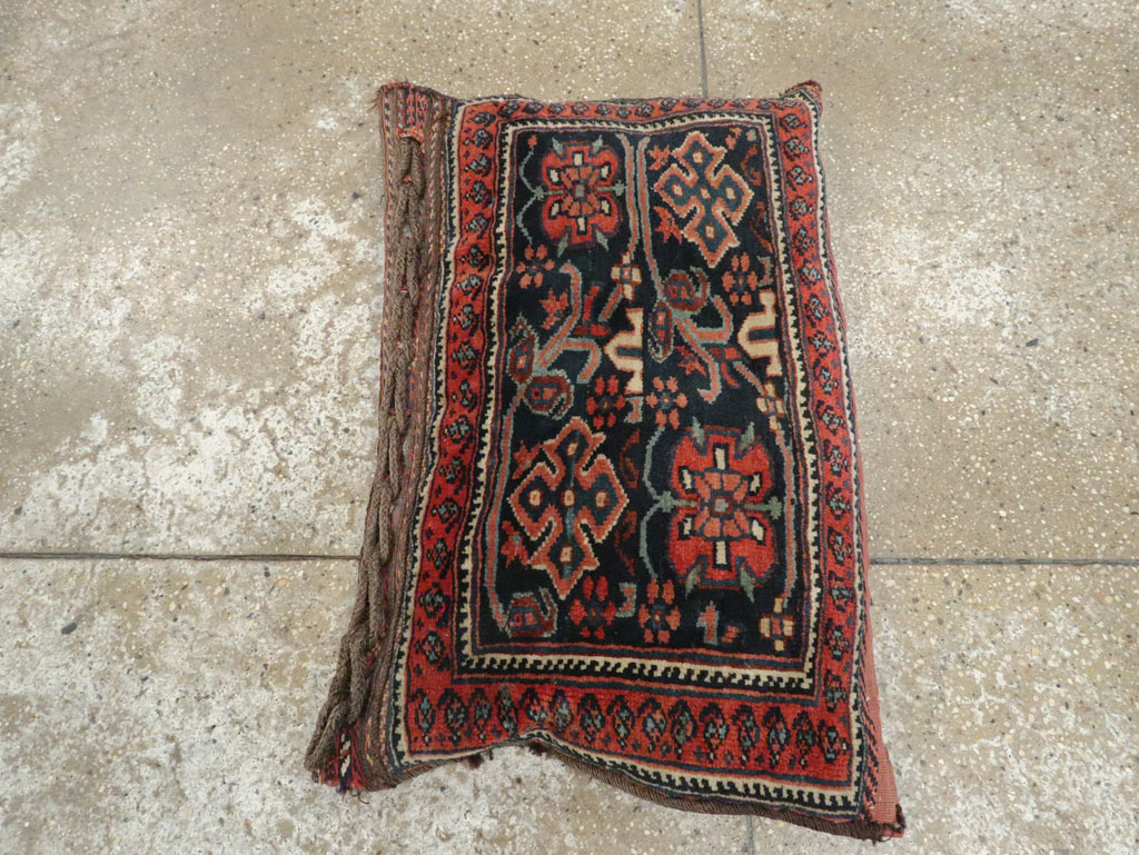 Antique Persian Afshar Bag Face Pillow, No.24319 - Galerie Shabab