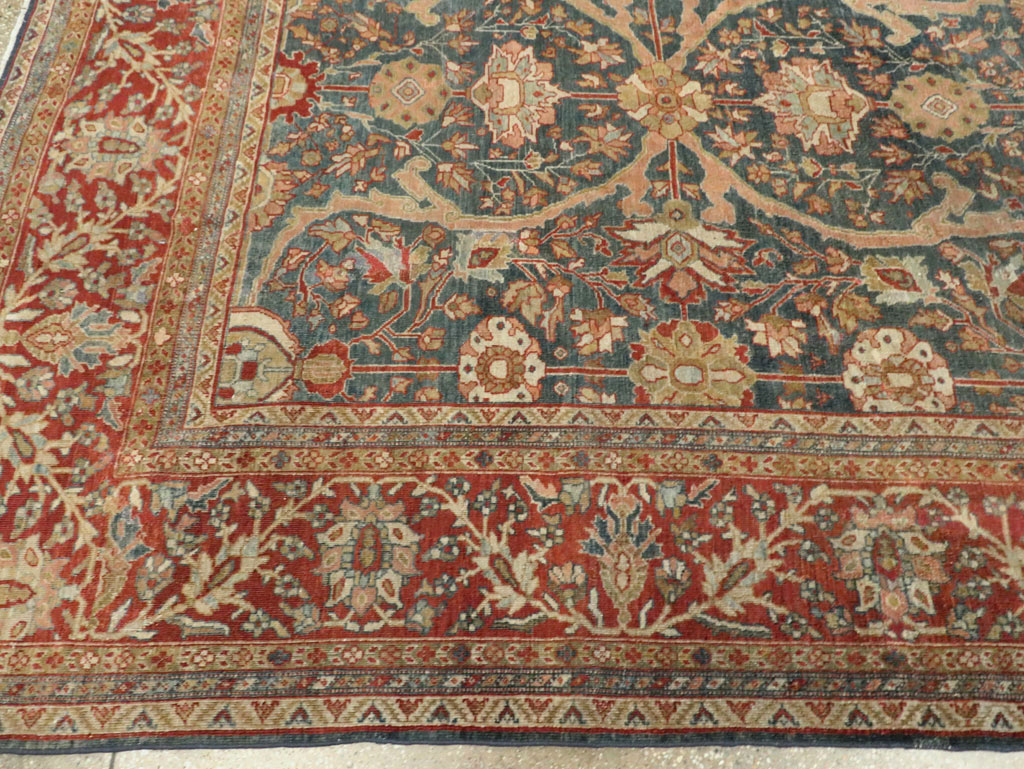 Antique Sarouk Fereghan Persian Room Size Carpet, No.24324 - Galerie Shabab