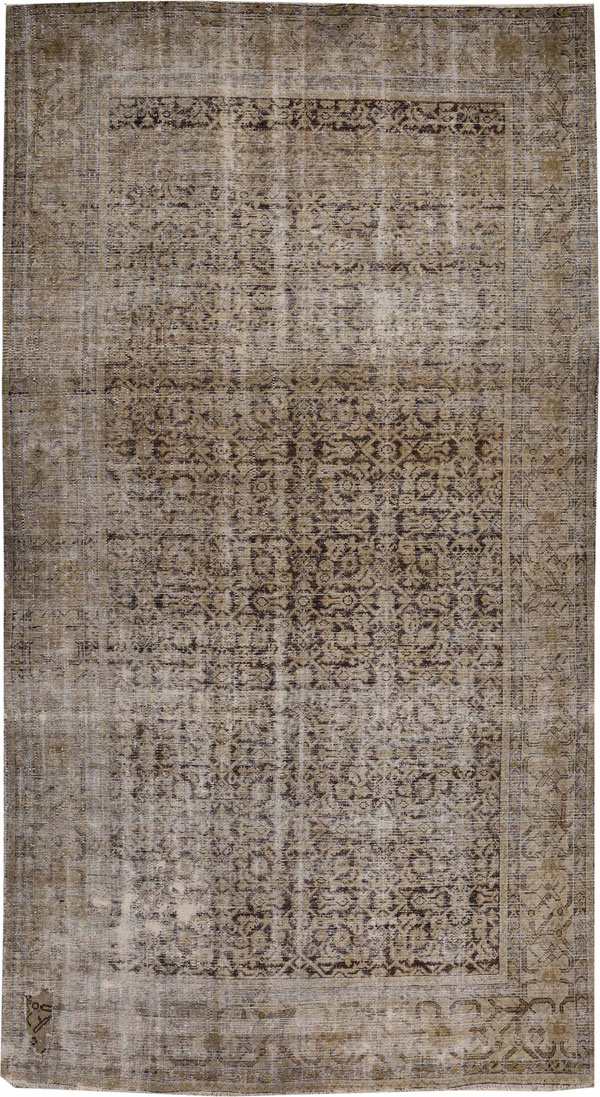 Antique Distressed Malayer Carpet, No.24327 - Galerie Shabab